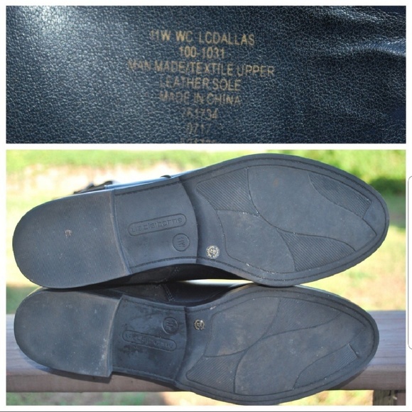 BOOTS~Liz Claiborne Black Riding Boots~Side Zipper~Round Toe~EUC - Picture 8 of 10